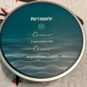 BRAND NEW Pier 1 three wick candle, Oceans.